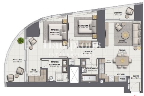 Apartment in Grandeur Residences, Palm Jumeirah, Dubai 2 bedrooms, 119.31996805 sq.m. № 110968 - photo 25