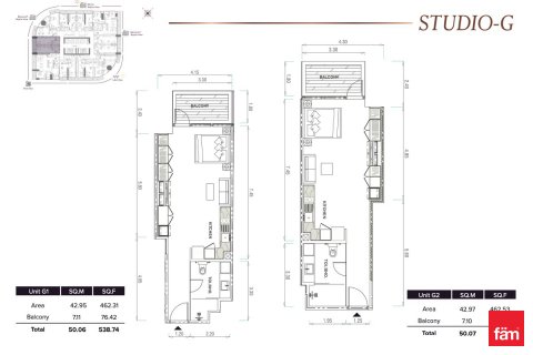 Appartement à Dubai, 50.1 m², № 40540 - photo 19
