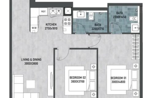 Appartement à Dubai, 2 chambres, 92 m², № 58532 - photo 13