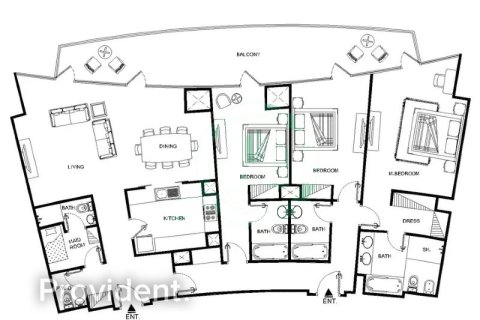 Appartement à Downtown Dubai (Downtown Burj Dubai), Dubai, 3 chambres, 225.5 m², № 3059 - photo 12