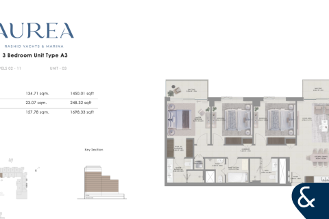 Купить квартиру в Mina Rashid, Дубай: 3 спальни, 158м², № 74558 - фото 1