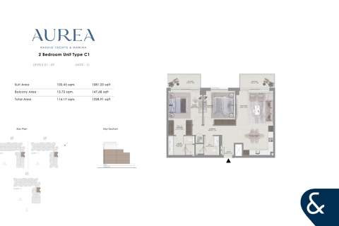 Купить квартиру в Mina Rashid, Дубай: 2 спальни, 114м², № 74560 - фото 1