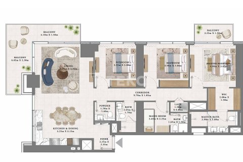 Apartment in Dubai 2 bedrooms, 133 sq.m. № 13658 - photo 11