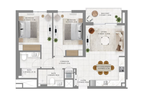 Apartment in Dubai Hills Estate, Dubai 1 bedroom, 57 sq.m. № 92658 - photo 6