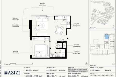 Apartment in Al Jaddaf, Dubai 1 bedroom, 59 sq.m. № 134126 - photo 3