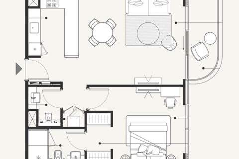شقة في Al Furjan, دبي 1غرف نوم, 74 م² رقم 92562 - صورة 3