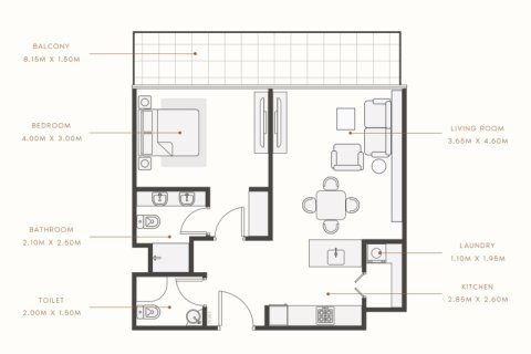 شقة في مدينة محمد بن راشد, دبي 1غرف نوم, 42 م² رقم 92561 - صورة 5