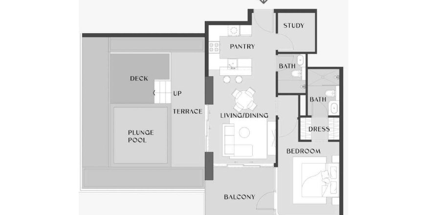 Appartement à Chelsea Gardens à Al Satwa, Dubai, 1 chambre, 129.79 m², № 31436