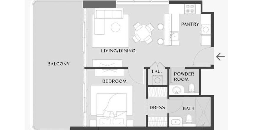 Apartment in Chelsea Gardens in Al Satwa, Dubai 1 bedroom, 80.9 sq.m. № 31437
