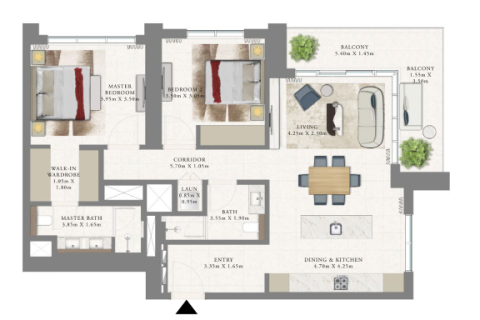 Apartamento en Dubai Creek Harbour, Dubai Creek Harbour (The Lagoons), Dubai, 1 dormitorio, 65 m², № 103721 - foto 10