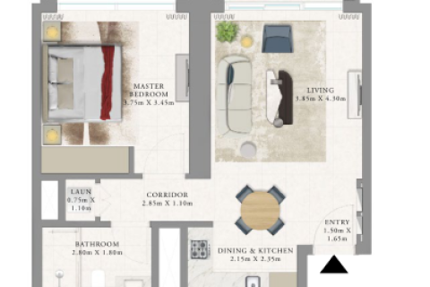 Apartamento en Dubai Creek Harbour, Dubai Creek Harbour (The Lagoons), Dubai, 1 dormitorio, 65 m², № 103721 - foto 11