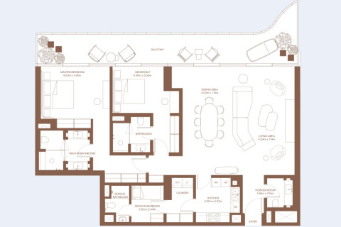 Apartment in Dubai Creek Harbour, Dubai Creek Harbour (The Lagoons), Dubai 1 bedroom, 98 sq.m. № 103723 - photo 12