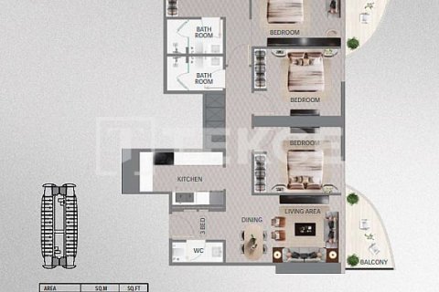 Apartamento en Meydan, Dubai, 2 dormitorios, 91 m², № 137714 - foto 15