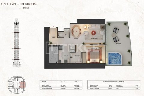 Appartement à Dubai, studio, 37 m², № 137713 - photo 12