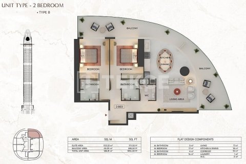 Appartement à Dubai, studio, 37 m², № 137713 - photo 5