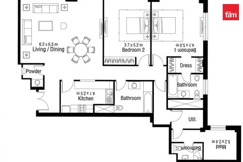 Apartamento en Business Bay, Dubai, 2 dormitorios, 154.9 m², № 123418 - foto 12