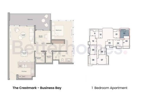 Apartamento en Business Bay, Dubai, 1 dormitorio, 92 m², № 56572 - foto 2
