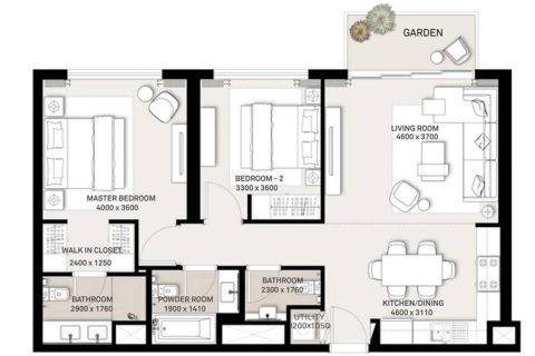 شقة في Maple at Dubai Hills Estate, دبي هيلز استيت, دبي 2 غرف نوم, 91.97397000 م² رقم 12773 - صورة 21