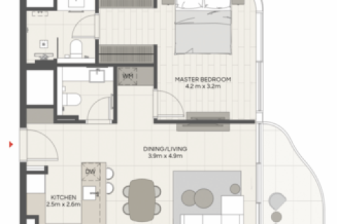 Apartamento en Dubai, 1 dormitorio, 69 m², № 103469 - foto 9