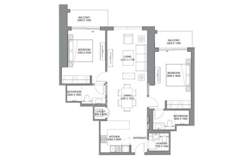 Купить квартиру в Sobha Hartland, Мохаммед Бин Рашид Сити, Дубай: 2 спальни, 102м², № 86351 - фото 12