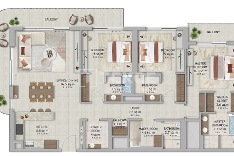 Apartment in Dubai Land, Dubai 3 bedrooms, 186 sq.m. № 11380 - photo 23