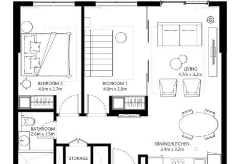 Appartement à Maple at Dubai Hills Estate, Dubai Hills Estate, Dubai, 2 chambres, 67.95854450 m², № 84569 - photo 2