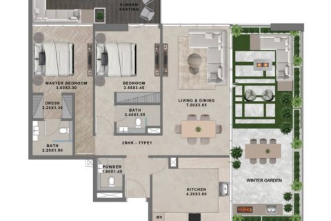 Apartment in Al Furjan, Dubai 1 bedroom, 75 sq.m. № 103591 - photo 4