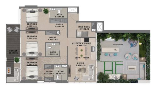 Apartment in Al Furjan, Dubai 1 bedroom, 75 sq.m. № 103591 - photo 5