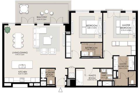 Apartment in Dubai 1 bedroom, 101 sq.m. № 103598 - photo 5