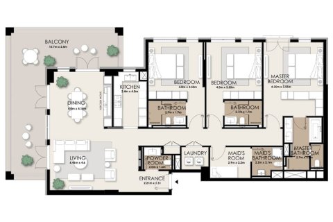 Apartment in Dubai 1 bedroom, 101 sq.m. № 103598 - photo 6
