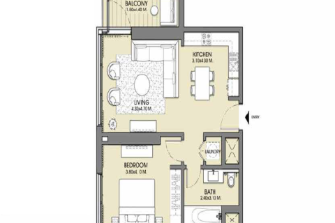 Apartamento en Downtown Dubai (Downtown Burj Dubai), Dubai, 1 dormitorio, 74.40972882 m², № 102274 - foto 15