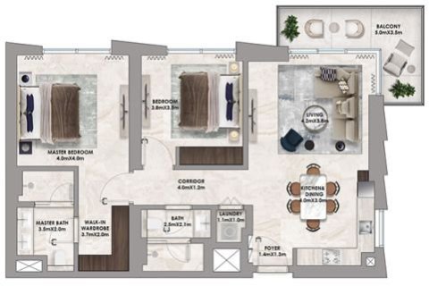 Apartment in Dubai Hills Estate, Dubai 1 bedroom, 70 sq.m. № 103629 - photo 3