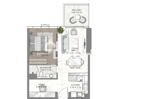 Apartamento en DAMAC Hills (Akoya by DAMAC), Dubai, 1 dormitorio, 59 m², № 104751 - foto 3