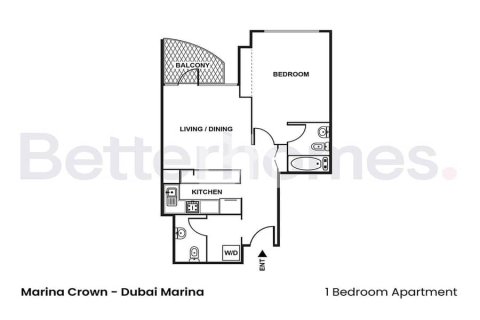 Apartamento en Dubai Marina, Dubai, 1 dormitorio, 70 m², № 57561 - foto 2
