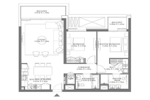 Appartement à Mina Rashid, Dubai, 2 chambres, 107.91984092 m², № 63530 - photo 12