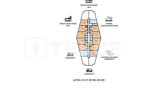 Купить квартиру в Джумейра Лейк Тауэрс, Дубай: 1 спальня, 64м², № 69162 - фото 9