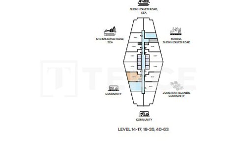 Купить квартиру в Джумейра Лейк Тауэрс, Дубай: 1 спальня, 64м², № 69162 - фото 12