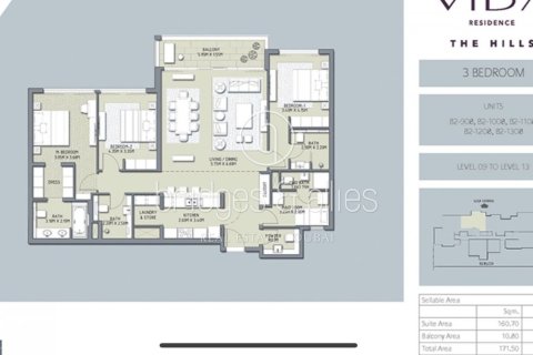 Appartement à The Hills, Dubai, 3 chambres, 171.2 m², № 42860 - photo 25