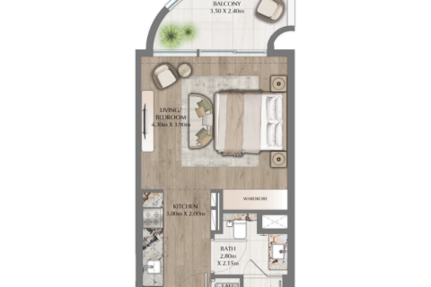 Apartment in Downtown Dubai (Downtown Burj Dubai), Dubai studio, 44 sq.m. № 92549 - photo 7