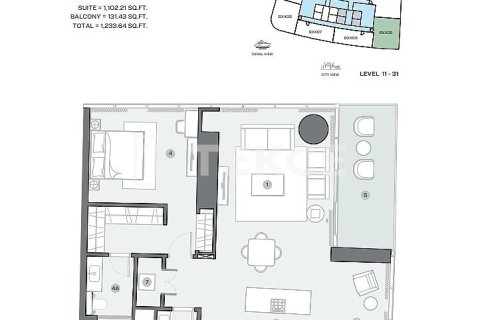 Apartment in Dubai Marina, Dubai 1 bedroom, 78 sq.m. № 4274 - photo 25