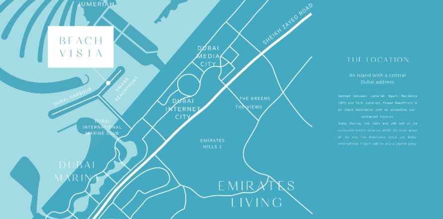 Appartement à EMAAR Beachfront, Dubai Harbour, Dubai, 1 chambre, 69 m², № 61193