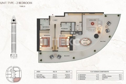 Apartamento en Dubai, 1 dormitorio, 76 m², № 59241 - foto 22