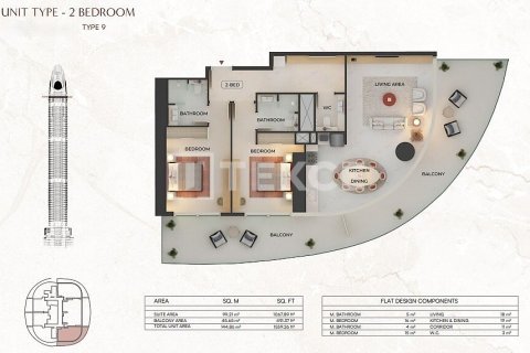 Купить квартиру в Дубае: студию, 37м², № 59240 - фото 22