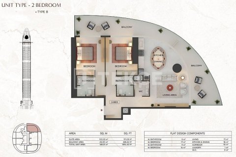 Купить квартиру в Дубае: студию, 37м², № 59240 - фото 21