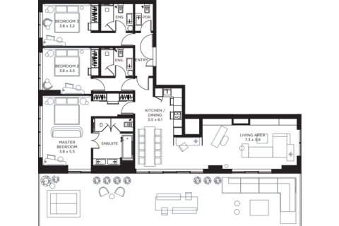 Apartment in Palm Jumeirah, Dubai 79 sq.m. № 92462 - photo 3