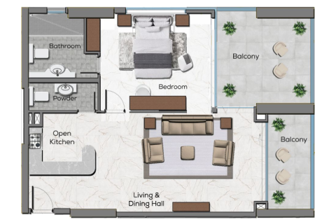 Apartment in Business Bay, Dubai studio, 52 sq.m. № 92454 - photo 6