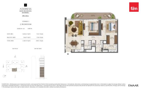 Appartement à Dubai, 2 chambres, 108.5 m², № 133329 - photo 2