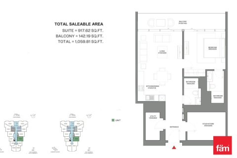 Apartment in Dubai 1 bedroom, 98.5 sq.m. № 112821 - photo 2